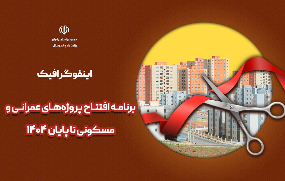 اطلاع نگاشت| برنامه افتتاح پروژه‌های عمرانی و مسکونی تا پایان ۱۴۰۴